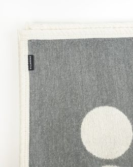 Decke Fia grau weiß-gepunktet Pappelina