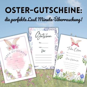 Tolle PDF Ostergutscheine zum Download, Ausdrucken und Ausfüllen