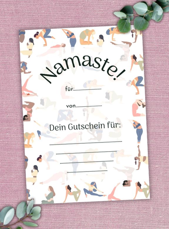 Gutschein Yoga, PDF Yoga Gutschein Vorlage