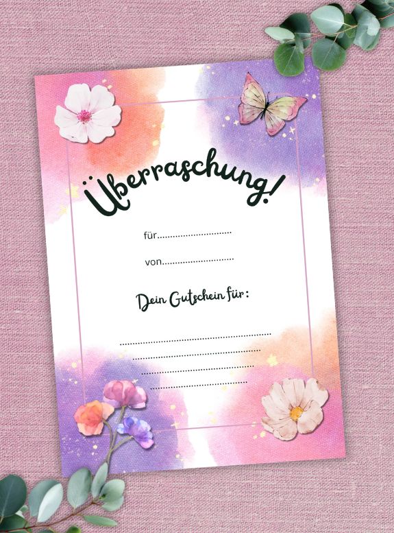 Digitaler Gutschein zum Ausdrucken, PDF Sofortdownload, Geschenkgutschein, PDF im A4- Format, Gutschein Hochzeit, Gutschein Valentinstag Gutschein Hochzeitstag, Gutschein Valentinstag, PDF zum Ausdrucken in A4, Last Minute Geschenkgutschein