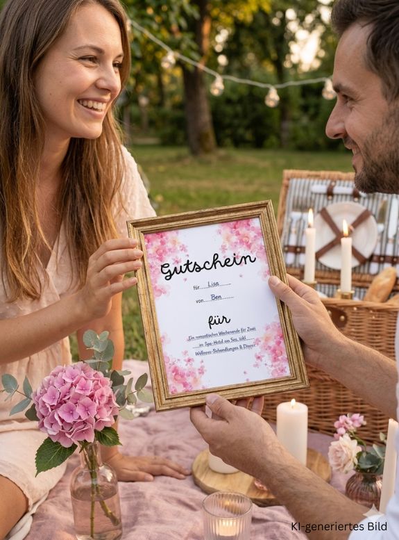 Digitaler Gutschein für Valentinstag, Gutschein Jahrestag, Gutschein Hochzeitstag, Gutschein Geburtstag, PDF zum Ausdrucken in A4, Last Minute Valentinstagsgeschenk