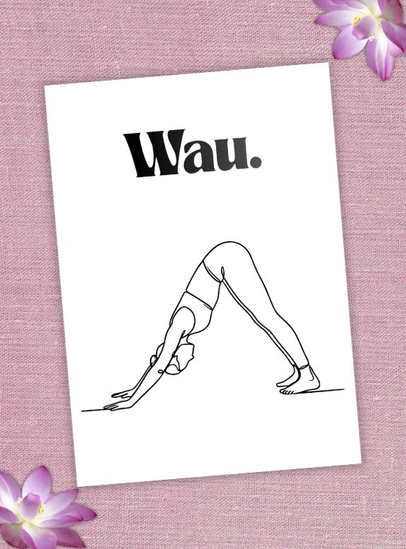 Postkarte Yoga, Yoga Postkarte, Grußkarte Yoga, Format DIN A6, 300g/m² Premium-Karton
